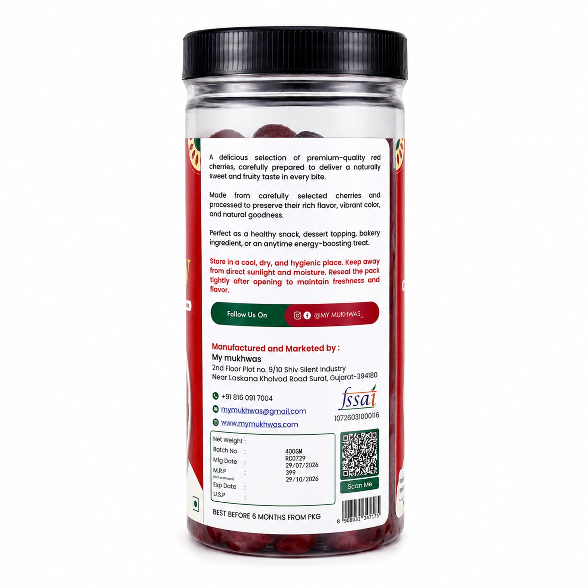 Red Cherry – 100% Natural, No Added Sugar