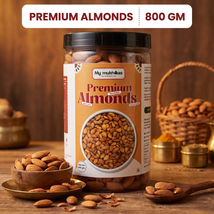 Premium Almonds (Badam) | High Protein, Fibre Packed – Natural & Preservative Free