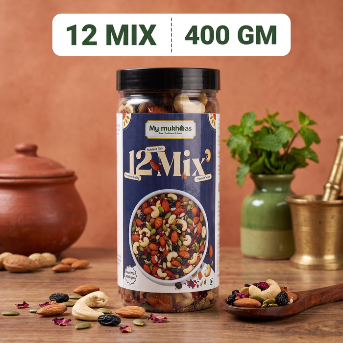 12 Mix Dry Fruit & Seeds Mukhwas – Nutrient Rich Mouth Freshener