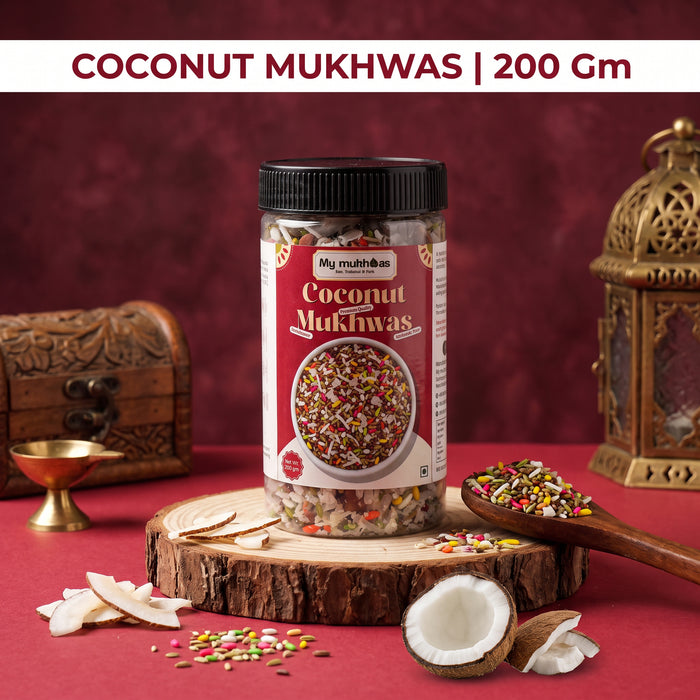 Coconut Mukhwas 200g – Saunf & Dry Dates Mouth Freshener | After Meal Mukhwas