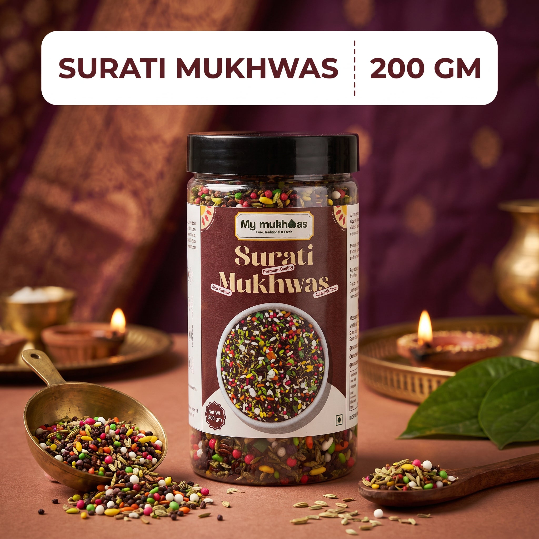 Surati Mukhwas 200g | Premium Saunf Mukhwas – After Meal Mouth Freshener