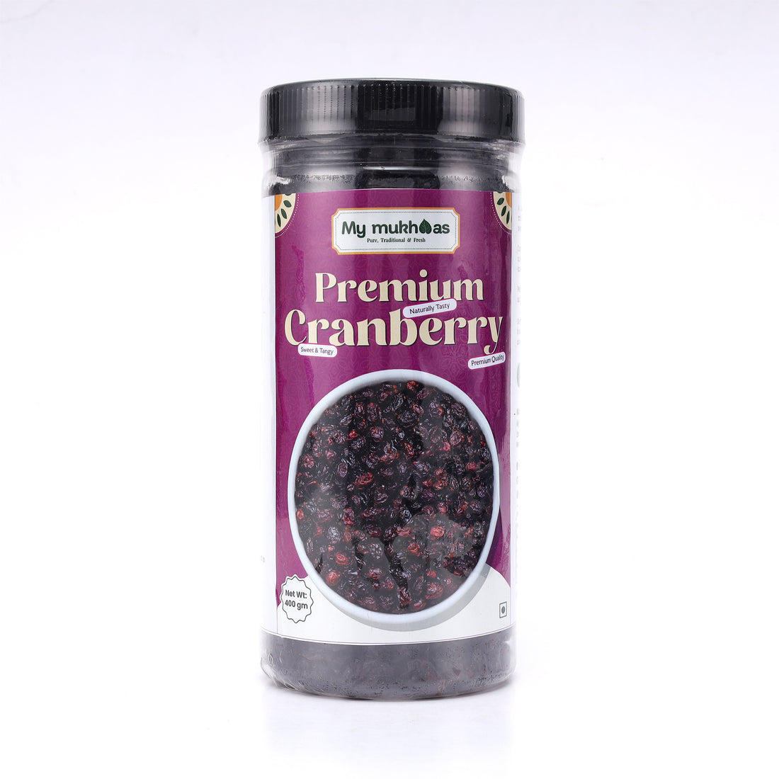Premium Dried Cranberries | Sweet & Tangy, Naturally Tasty | 400 GM