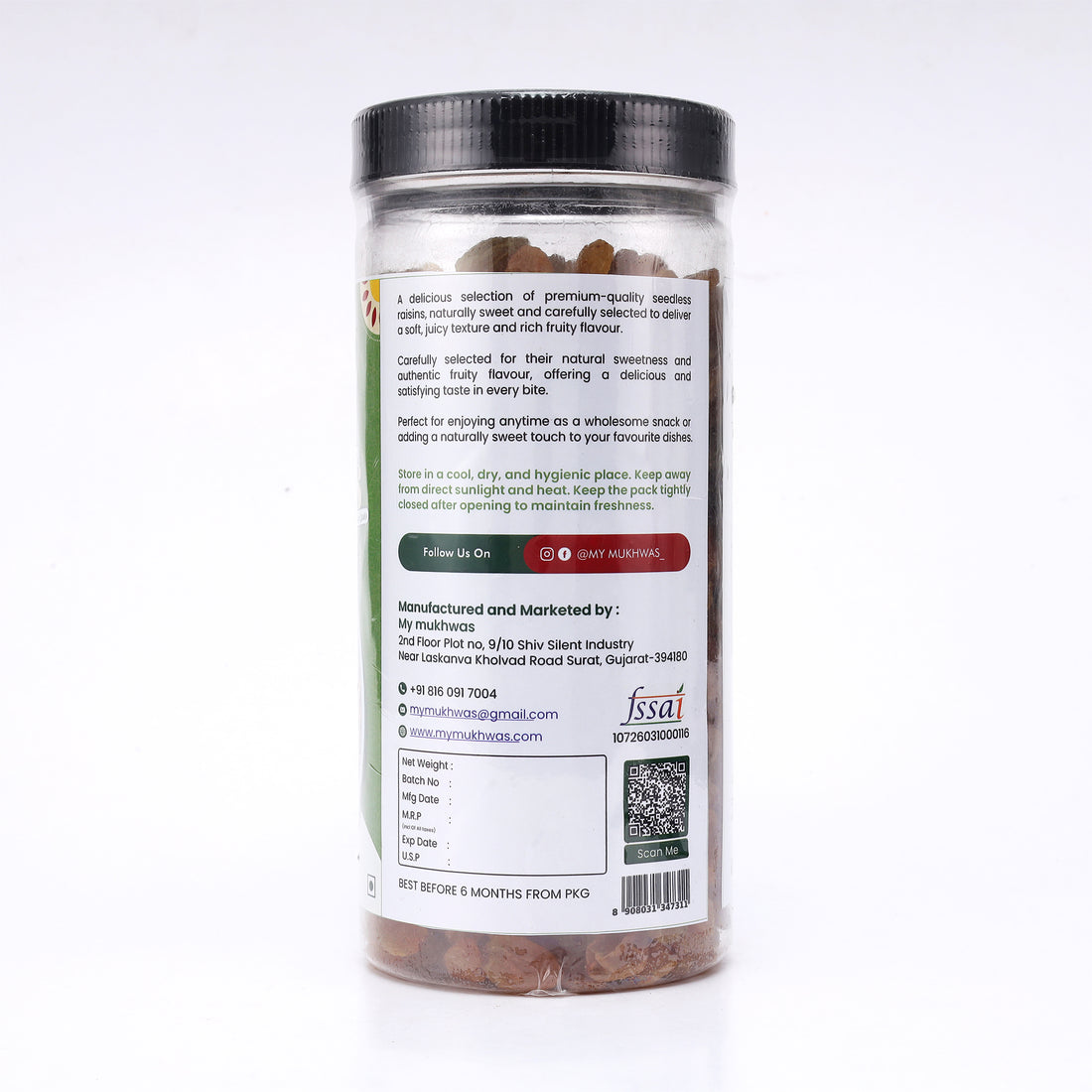 Green Raisins (Kishmish) | Naturally Sweet, Seedless & Premium Quality