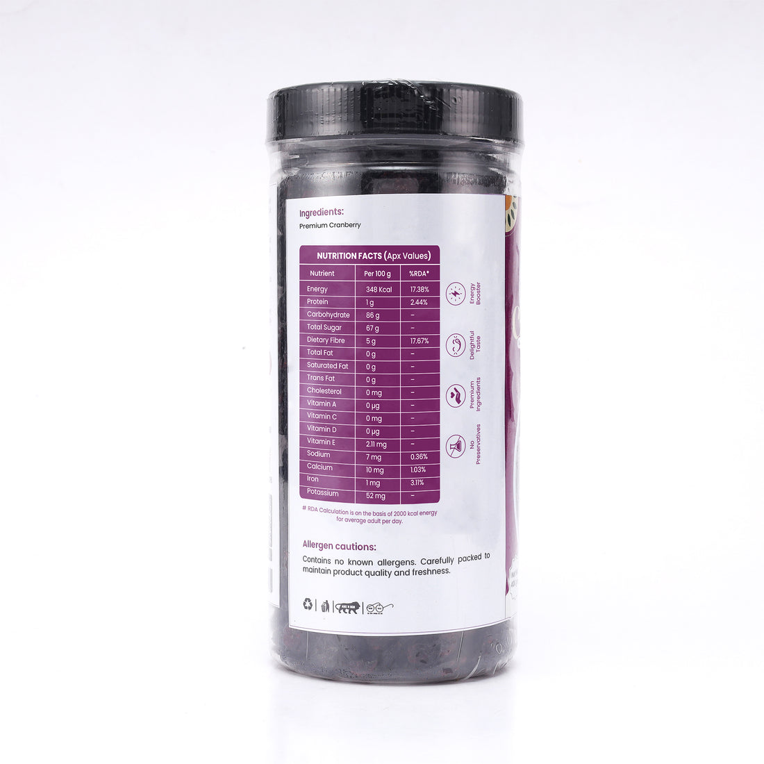 Premium Dried Cranberries | Sweet & Tangy, Naturally Tasty | 400 GM
