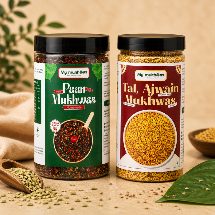 Classic Combo – No Sopari Pan Mukhwas-400 GM + Tal Ajwain Mukhwas-350 GM