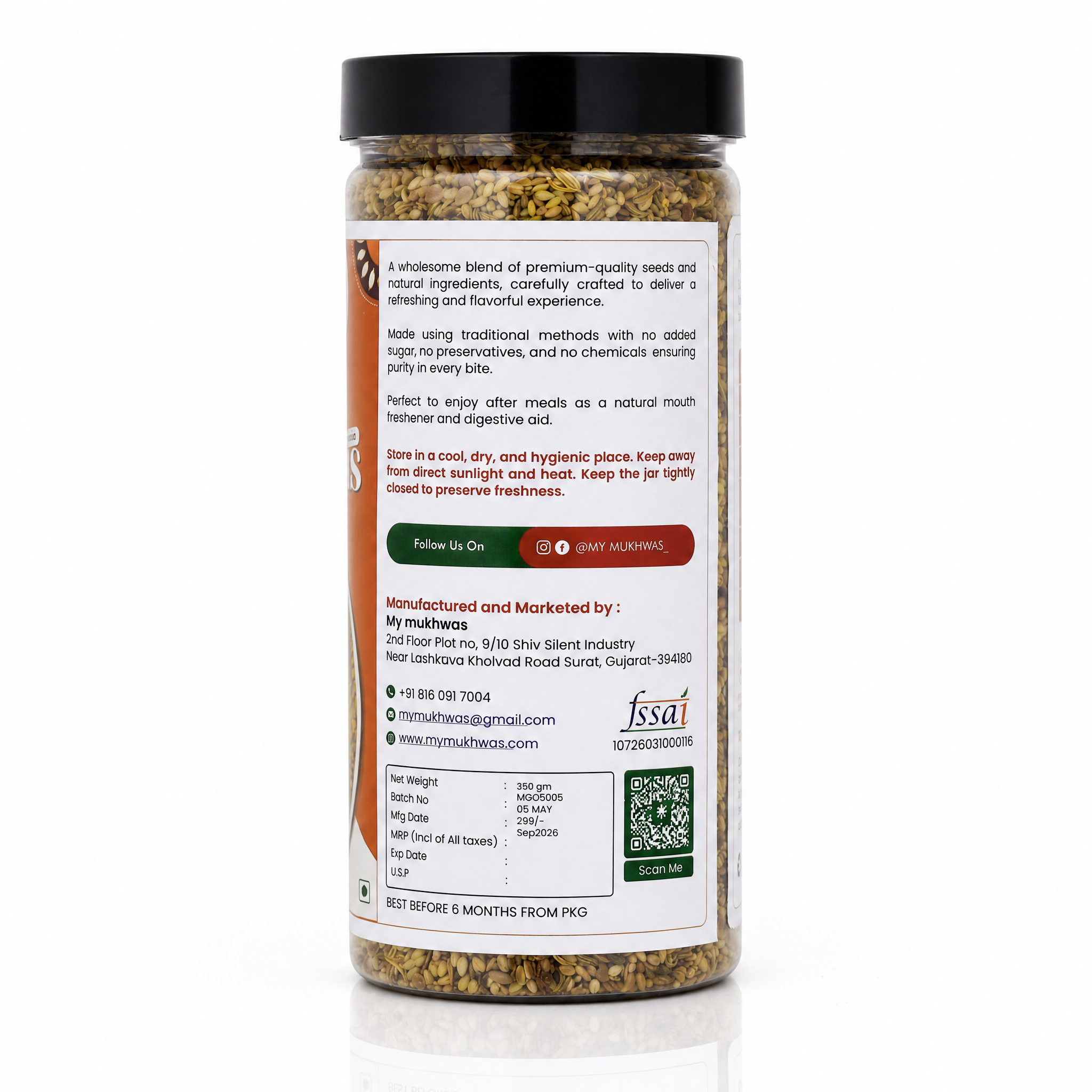 Roasted Premium Tal Mix Mukhwas – 350 GM