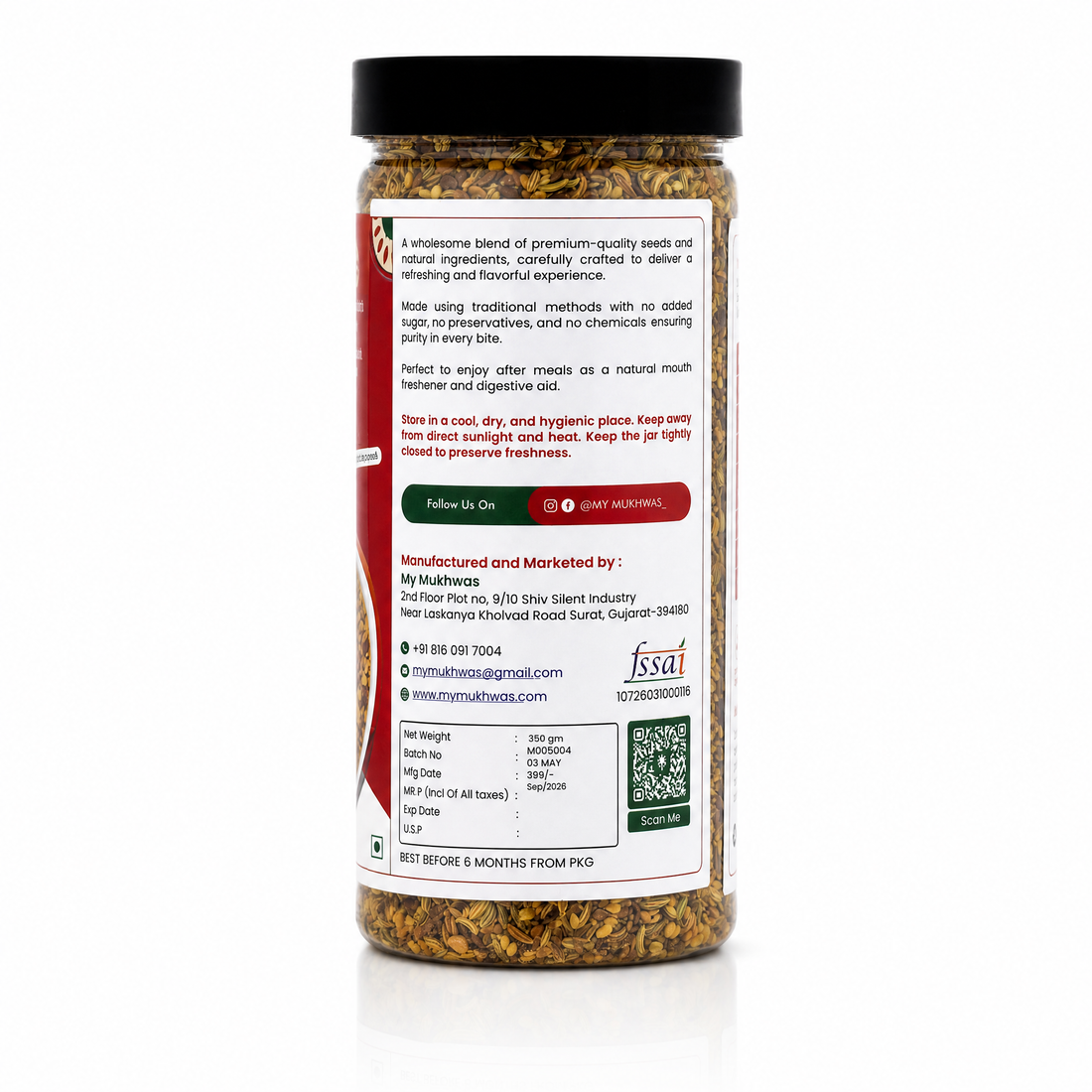 Natural Alsi Mix Mukhwas-350 GM
